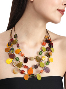 DCA Gold-plated Plated Glass Necklace