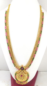 CM FASHIONS One Gram Micro Gold Plated Traditional Trendy Designer Stylish AD Stone Haram. Gold-plated Plated Copper Necklace