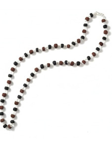 VIBESLE Rudraksha & Karungali Mala | Certified Karungali Wood Necklace