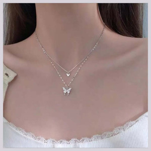 RV YUWON Cubic Zirconia Silver Plated Stainless Steel Layered