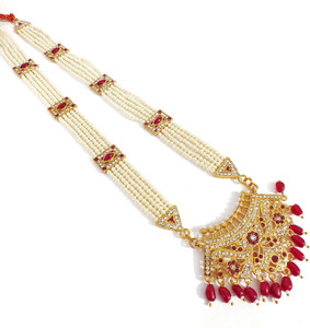RAJASTHANI GAHANA Ramnavami Set Diamond Gold-plated Plated Alloy Necklace