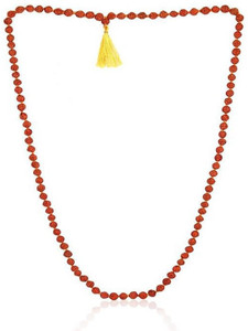 Ausrich PanchMukhi Rudraksha Jaap Mala Original 108 Beads Wood Chain