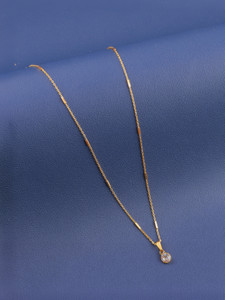 SATJEWEL Excellent Finished Heart Pendant For Women,Girls Gold-plated Plated Alloy Chain