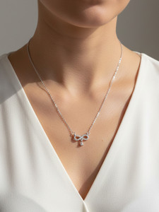 BOGHRA SALES infinity chain for women,girls Diamond Silver Plated Sterling Silver Chain