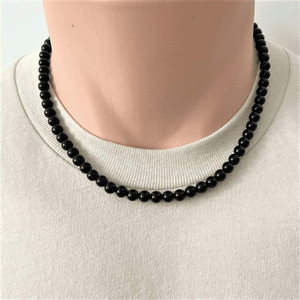 priyan Men stylish black pearl necklace Pearl Mother of Pearl Necklace