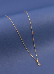 SATJEWEL Excellent Finished Heart Pendant Gold-Plated Necklace Chain For Women,Girls Gold-plated Plated Alloy Chain
