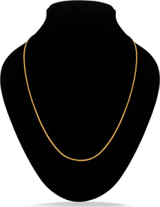 Thrillz Golden Gold Necklace Artificial Jewellery Chain for Women Girls Stylish Fancy Design 22 Inches Gold-plated Plated Brass Chain