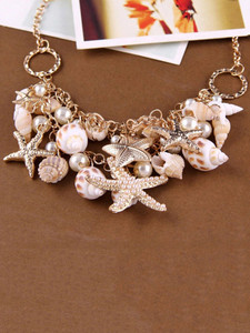 YELLOW CHIMES Zinc Choker for Women and Girls Pearl Gold-plated Plated Metal Necklace