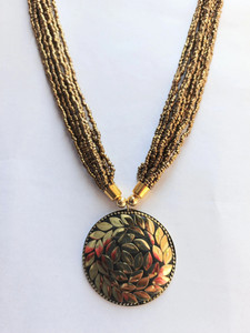 Rita OXIDIZE Ethnic Tribal Beads Multistrand Glass Necklace