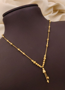 S K D J Gold Necklace For Women Gold-plated Plated Brass Necklace