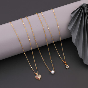 BOGHRA SALES Diamond Gold-plated Plated Alloy Necklace