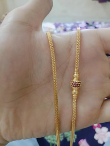 Zaika MUGAPPU THALI CHAIN Cubic Zirconia Gold-plated Plated Brass Chain