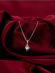 GIVA 925 Anushka Falling Dew Pendant |Lifetime Plating|6 Month Warranty Zircon Rhodium Plated Sterling Silver Necklace