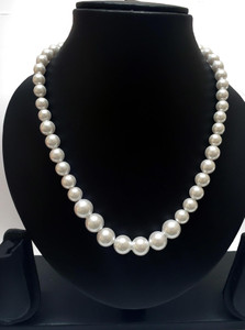 Loja collection white pearl mala Alloy Necklace