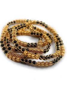 PRIYANSHU INDUSTRIES Letest Fashion 1 Gram Micro Gold Plated Traditional Designer Fashion Jewellery Daily Mangalsutra Nallapusalu Chain Traditional ethnic wedding marriage jewellery for Womens And Girls And , Man ,Boys Party Wear , Daily Wear ,Marriage Diamond Gold-plated Plated Alloy Chain