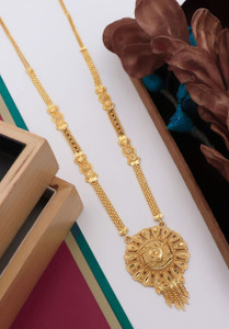 Bhumi09 Bhumi09 Micro Gold Plated Necklace Chain For Women/Girls Stylish Agate Gold-plated Plated Brass Necklace