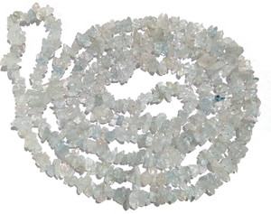 REIKI CRYSTAL PRODUCTS Aquamarine Mala Natural Crystal Mala Stone Mala Stone Necklace Jap Mala Chip Beads Mala Fashion Jewelry For Reiki Healing Crystal Healing 32 inch Approx Aquamarine Stone Chain