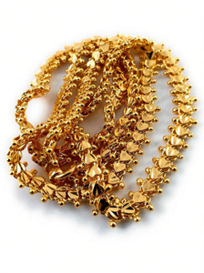 VR Fashion HUB Copper Gold Plated Golden Chain For Women (24 Inch) Gold-plated Plated Copper Chain