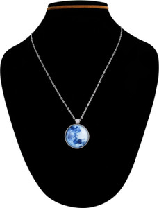 RingoRing glowing moon chain pendant Sterling Silver Plated Alloy Necklace
