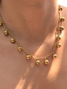 Palmonas Beaded Grace Necklace Gold-plated Plated Stainless Steel Necklace