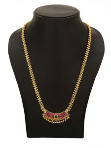 brado jewellery American Diamond Micro Pendant Gold-plated Plated Brass Necklace