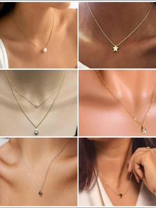 ELCETRATD JEWELLERY Shimmering beautiful necklace combo for women and girls Cubic Zirconia Gold-plated, Silver Plated Brass Necklace