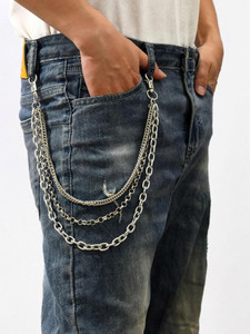 Its 4 You Jean Chain,Wallet Chain,Pant, Gothic (For Womens And Mens) Sterling Silver Plated Stainless Steel Chain