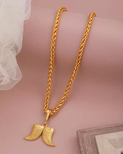 GAFUT 1 gram Pendant set With chain “20” Inches for man and boy New design new year Gold-plated Plated Brass Chain