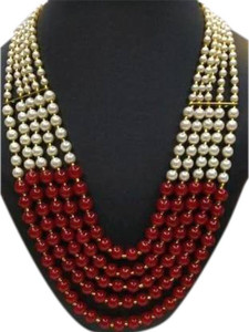 Grace Collections Pearl Gold-plated Plated Alloy Necklace Set