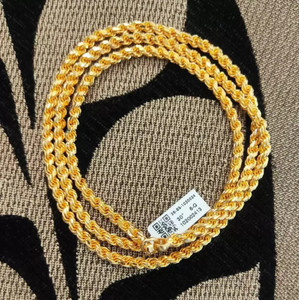 जर्मी 1 gram High Quality Indian Polished “20” Inches Gold Chain for Men and boy एलॉय चेन