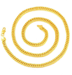 MEENAZ Gold-plated Plated Metal, Silver, Stainless Steel Chain