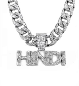 Buy Elegant Attire Club mc stan hindi iced out pendant necklace stainless  steel necklace hiphop jewellery for men at