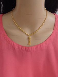 RAMDEV ART FASHION JEWELLERY Designer and Stylish for women and Girls Pearl Gold-plated Plated Copper Chain