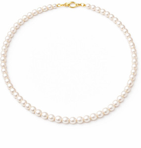 PinUp Mini Grace Pearl Necklace | Classic White Pearl|Anti tarnished Pearl Plastic Necklace