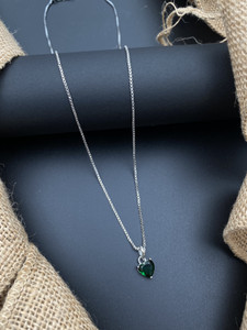 SATJEWEL heart necklace for girls Diamond Silver, Sterling Silver Plated Silver, Sterling Silver Necklace