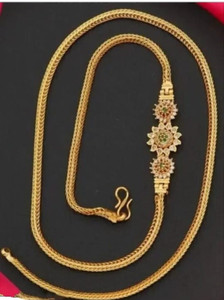 sonuzon enterprise mop chain for women | mugappu chain | mugappu long chain | mugappu thali chain Gold-plated Plated Brass Chain