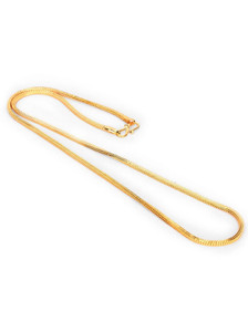 AanyaCentric 22 inches Long Everyday Wear Necklace Mala Gold-plated Plated Brass Chain