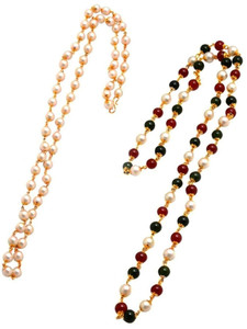 TIRUPATI Trend Colorful multiclour moti pearl Real Look Beautiful for men & women Pearl Gold-plated Plated Brass Chain