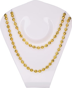 Ansh Enterpris Gold Plated 26 inches Long Matar Mala Chain for Women (Big Size Beads) Gold-plated Plated Brass Chain