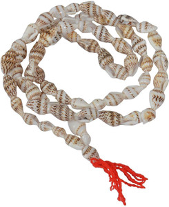 Takshila Gems Shankh Mala / Conch Mala 108+1 Beads for Lakshmi Pooja Shell Necklace