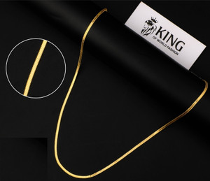 King of World Fashion Micro Gold Plated Chain 20 Inches gold Chain for boys Gold-plated Plated Brass Chain