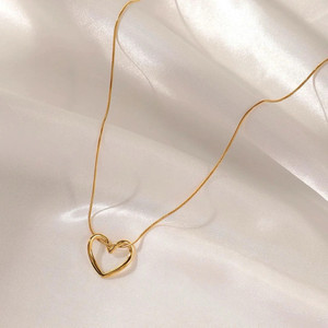 Cc Clothcraft ANtI TARNISH CHAIN HEART PENDANT Gold-plated Plated Brass Chain