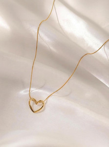 Cc Clothcraft ANtI TARNISH CHAIN HEART PENDANT Gold-plated Plated Brass Chain