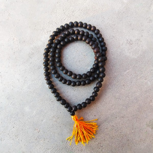 BRAJSTORE Natural Karungali Kattai Malai - 100% Lab Certified Heavy Premium Beads 6mm Wood Necklace