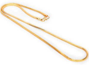 AanyaCentric 22 inches Long Everyday Wear Necklace Mala Gold-plated Plated Brass Chain