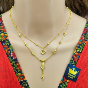 DHARM JEWELS Fancy Necklaces And Gold Plated Heart Shep Pendent With Chain Diamond Gold-plated Plated Alloy Chain