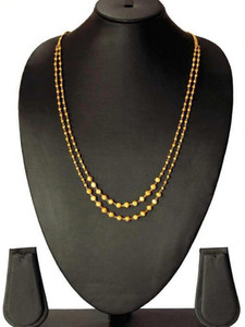 Lucents 2 Lears matar mala Gold plated Necklase Lucents Brass Plated Brass, Alloy Necklace