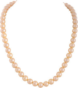 Ratnavali Jewels Freshwater pearl string beads 8mm Pearl Shell Chain