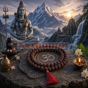 Astrodidi Black 5 Mukhi Rudraksha Mala 100% Original Five Face Panchmukhi 108+1 Beads Mala Wood Chain