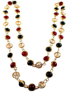 TIRUPATI Trend Colorful multiclour moti pearl Real Look Beautiful for men & women Pearl Gold-plated Plated Brass Chain